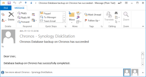 Database Backup Email