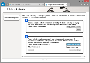 Philips Fidelio Configuration