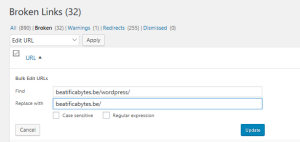 Bulk Edit Broken URL